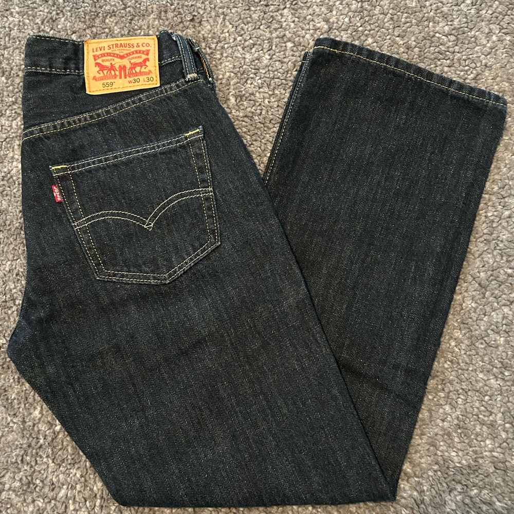 Levi's 559 Men's Dark Indigo Relaxed Straight Jeans